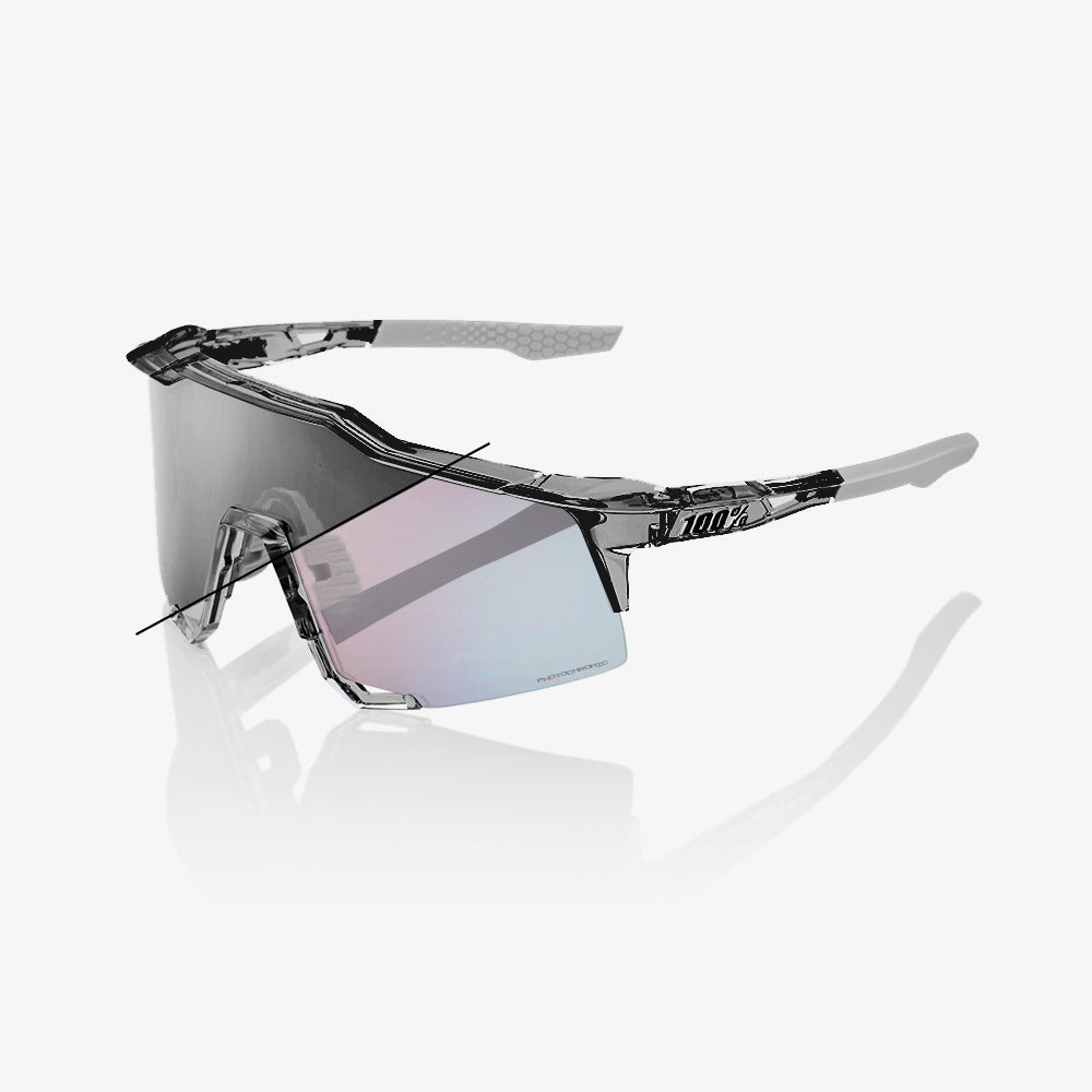 100 photochromic goggles 100% SPEEDCRAFT POLISHED TRANSLUCENT GREY